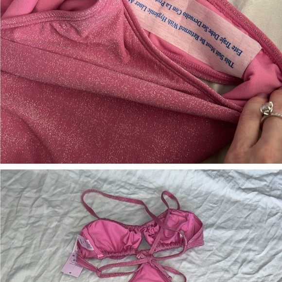 ‼️5/25 Wild Fable Women's Sparkly Pink One Piece - NWOT - Picture 6 of 6